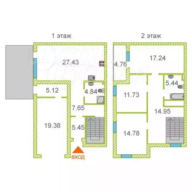 Дом в деревня Патрушева, жилой комплекс Биография (153 м) - Фото 1