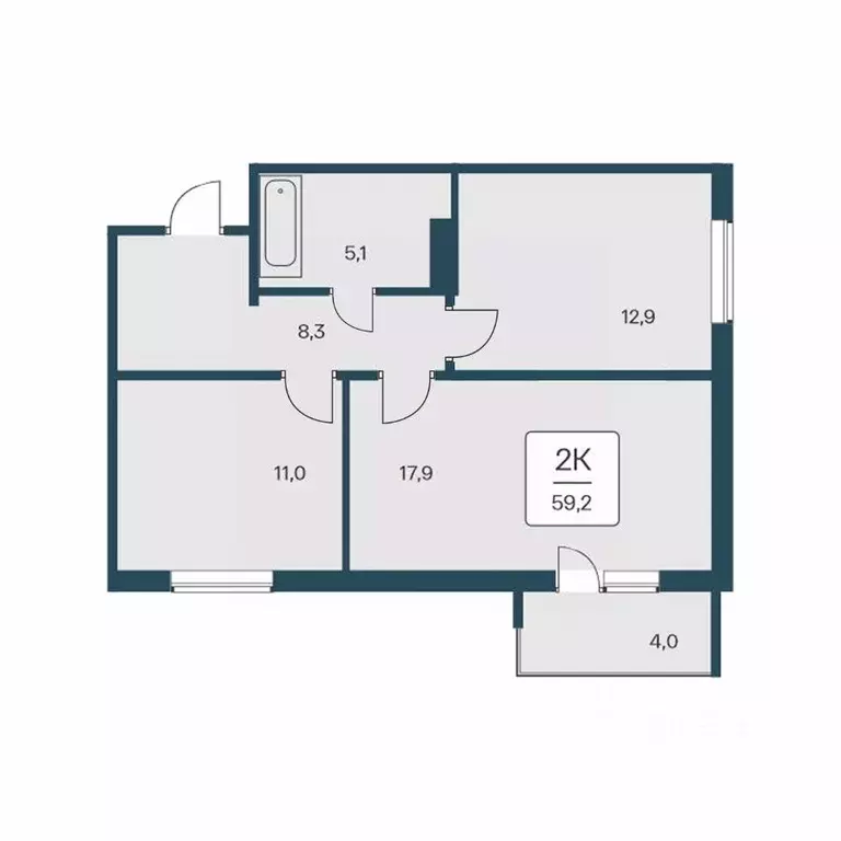 2-к кв. Новосибирская область, Новосибирск Кедровая ул., 80/3 (59.2 м) - Фото 0