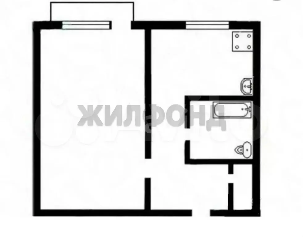 1-к. квартира, 32,2 м, 5/5 эт. - Фото 0
