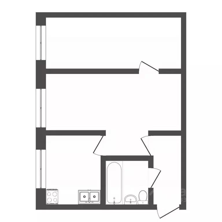 2-к кв. Тюменская область, Тюмень ул. Пермякова, 4 (44.7 м) - Фото 2