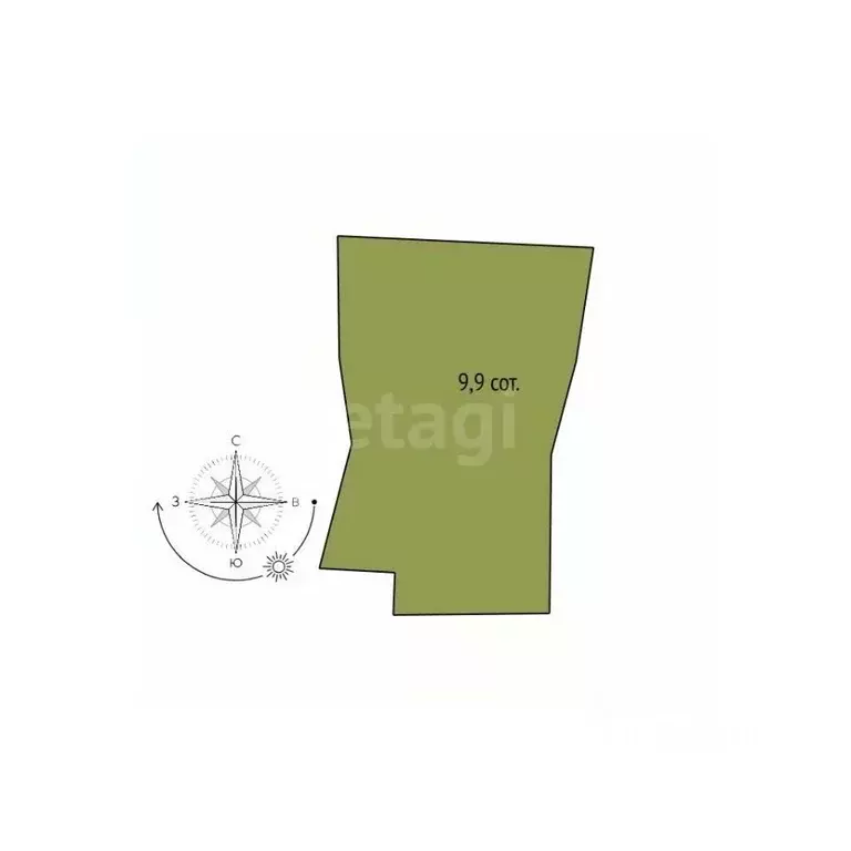 Участок в Белгородская область, Белгород ул. Пугачева, 19 (9.9 сот.) - Фото 1