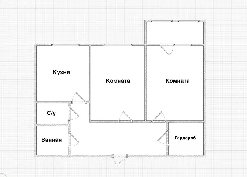 2-к кв. Самарская область, Самара Волгарь жилрайон, 12-й кв-л,  (59.9 ... - Фото 2