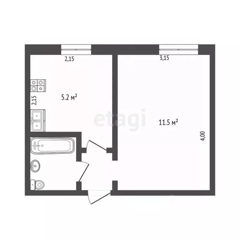 1-к кв. Омская область, Омск ул. Романенко, 13 (20.9 м) - Фото 0