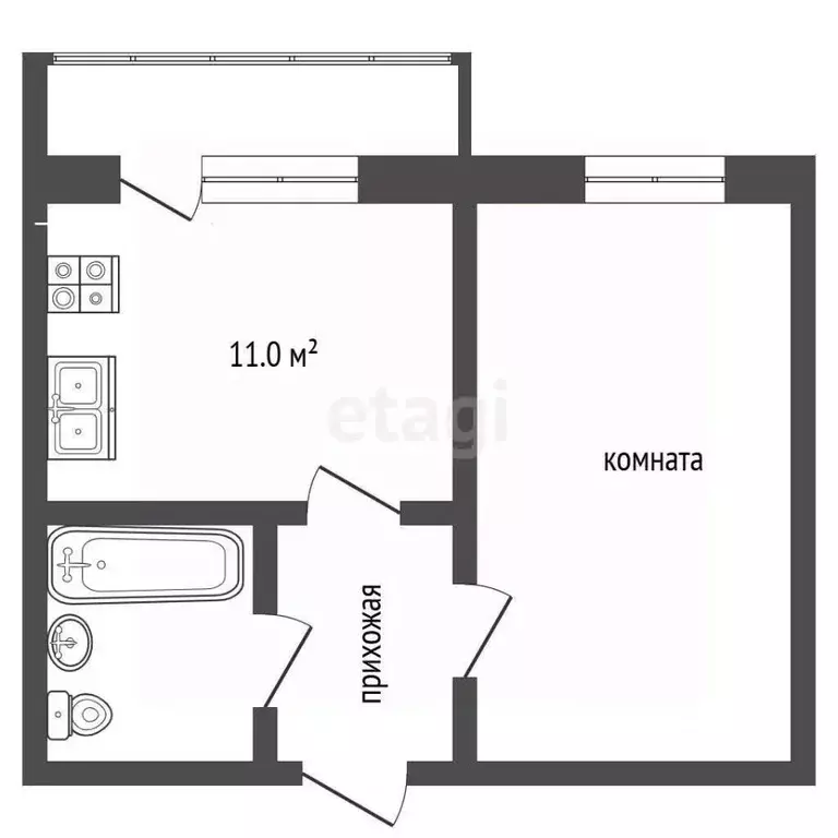 1-к кв. Костромская область, Кострома ул. Евгения Ермакова, 7 (43.0 м) - Фото 2