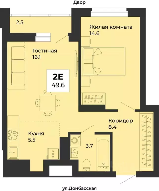 2-к кв. Свердловская область, Екатеринбург Уралмаш жилрайон, ул. ... - Фото 1