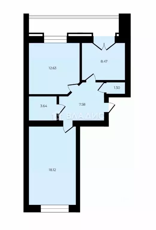 2-к кв. Коми, Сыктывкар ул. Куратова, 76 (51.7 м) - Фото 2