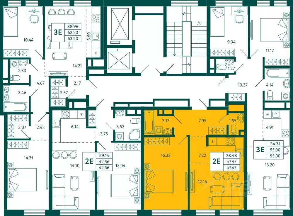 1-к кв. Башкортостан, Уфа Зеленая Роща жилрайон, Терле Парк жилой ... - Фото 2