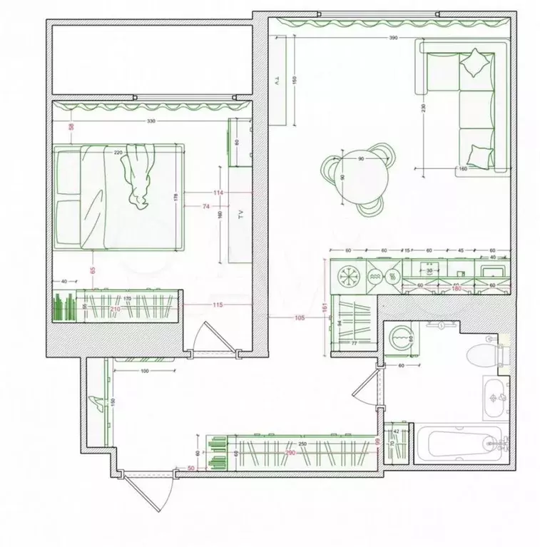 2-к. квартира, 50 м, 15/23 эт. - Фото 0