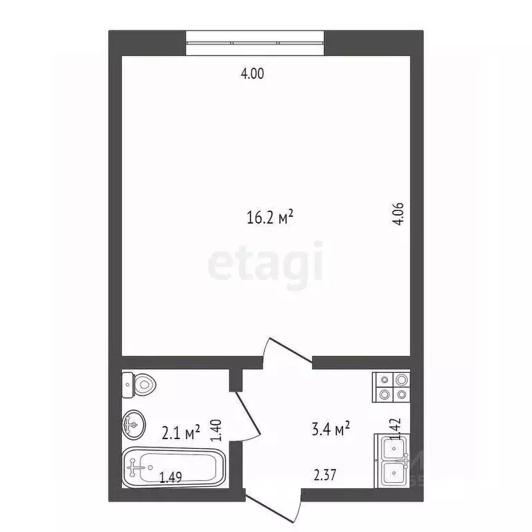 Комната Самарская область, Самара Шариковый пер., 4 (16.2 м) - Фото 1