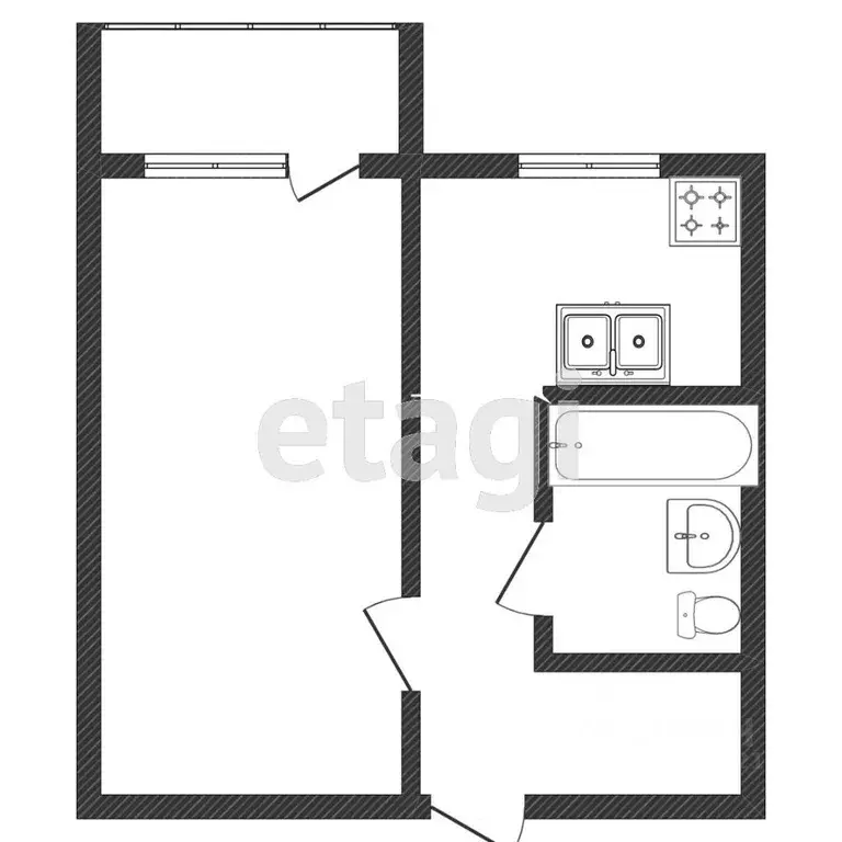 1-к кв. Костромская область, Кострома Венеция мкр, 7 (32.0 м) - Фото 1