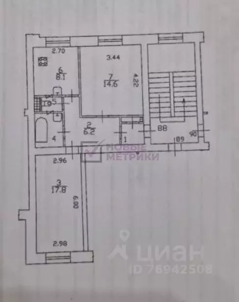 2-к кв. Санкт-Петербург ул. Стахановцев, 10К3 (52.8 м) - Фото 2