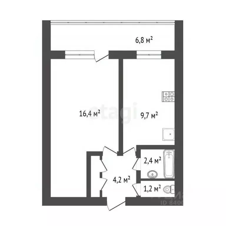1-к кв. Ульяновская область, Ульяновск ул. Пушкарева, 54 (37.5 м) - Фото 2