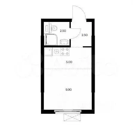 Квартира-студия, 20 м, 8/9 эт. - Фото 0