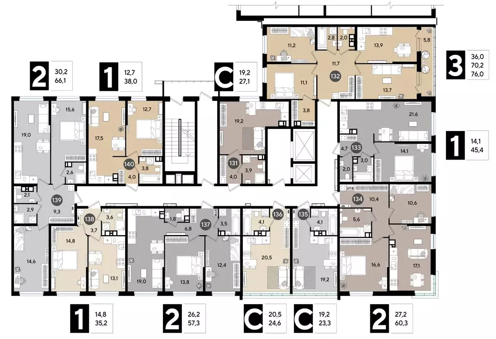 Студия Краснодарский край, Краснодар Догма Парк мкр,  (23.3 м) - Фото 2