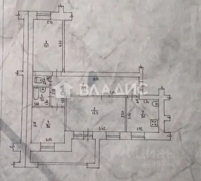 3-к кв. Брянская область, Брянск Унечская ул., 97 (67.1 м) - Фото 2