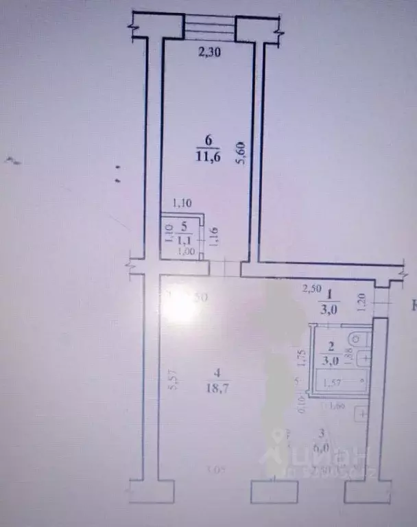 2-к кв. Забайкальский край, Чита ул. Ярославского, 19 (43.4 м) - Фото 1
