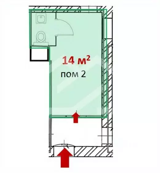 Торговая площадь в Москва ул. Фридриха Энгельса, 7-21 (14 м) - Фото 2