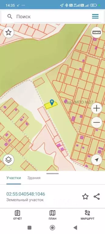 Участок в Башкортостан, Уфа Лотос СНТ, 127 (8.0 сот.) - Фото 1