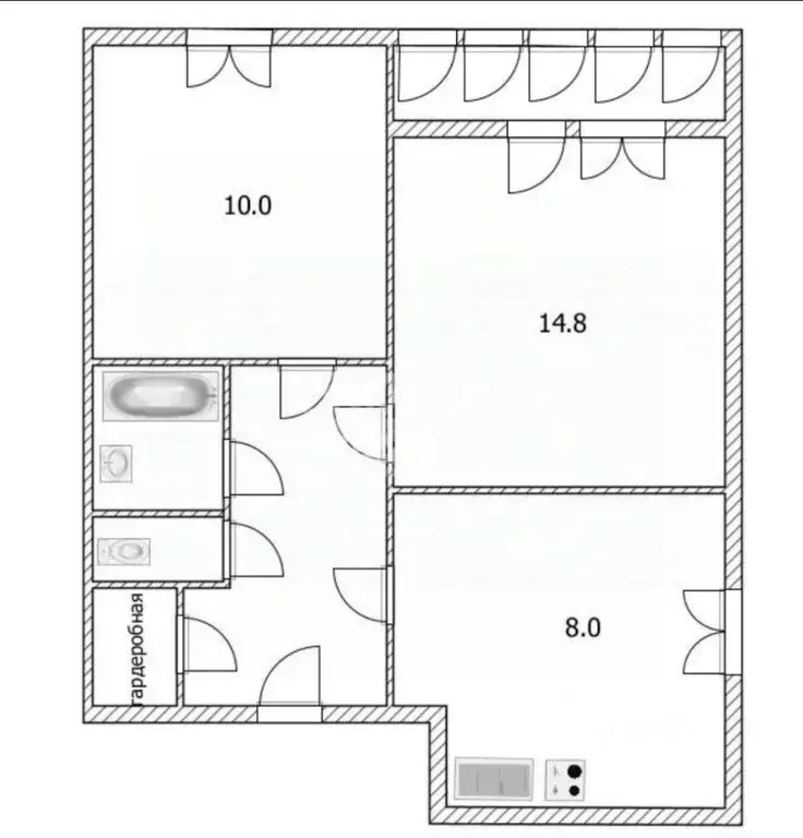 2-к кв. Ульяновская область, Ульяновск ул. Александра Невского, 2Дк1 ... - Фото 2