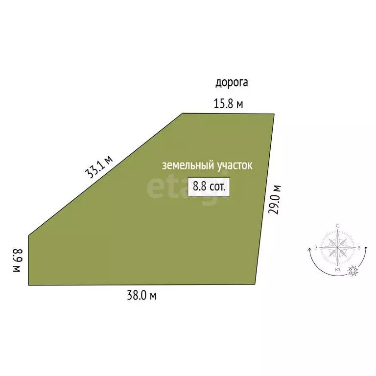 Участок в Тюмень, Ленинский округ (8.84 м) - Фото 1