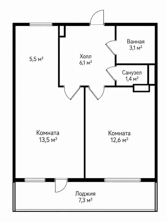 1-к кв. Московская область, Дмитровский муниципальный округ, д. Рыбаки ... - Фото 2