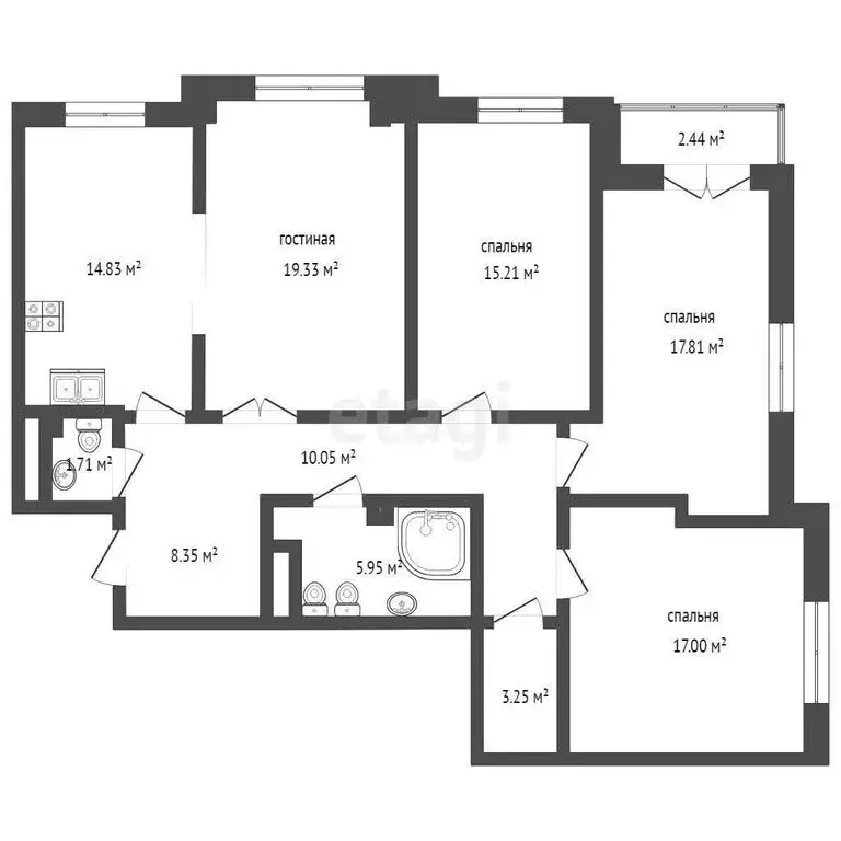 4-комнатная квартира: Оренбург, улица Юркина, 10 (86 м) - Фото 0