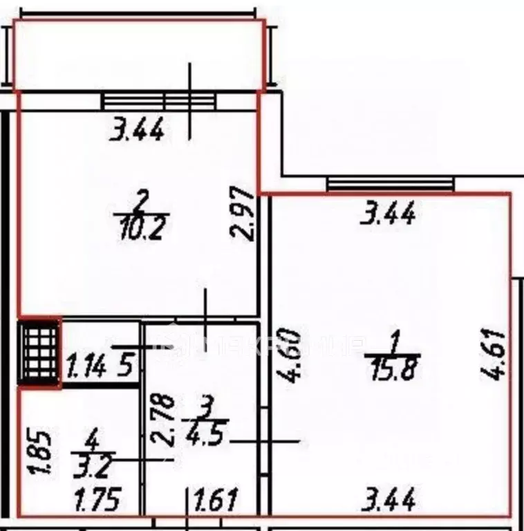 1-к кв. Санкт-Петербург ул. Маршала Казакова, 82к1 (34.7 м) - Фото 2