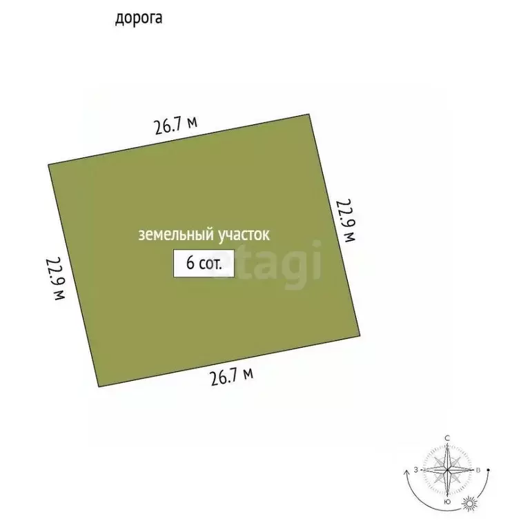 Участок в Крым, Ленинский район, с. Калиновка ул. Абденановой (6.0 ... - Фото 2