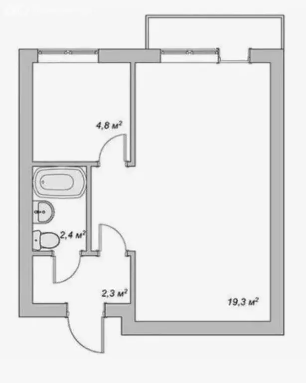1-комнатная квартира: Богородицк, микрорайон Западный, 10 (30 м) - Фото 0
