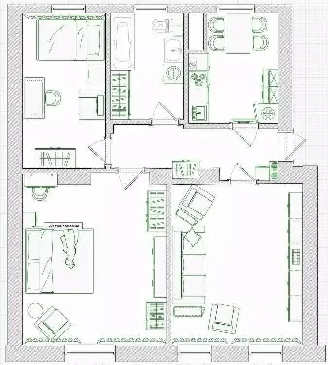 3-к кв. Костромская область, Кострома Петрковский бул., 4 (74.0 м) - Фото 2