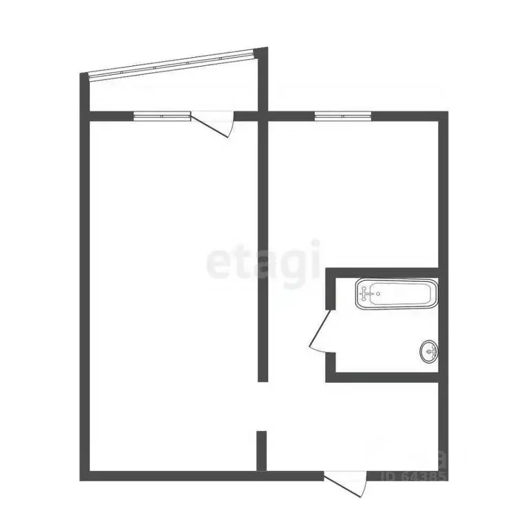 1-к кв. Алтайский край, Бийск Муромцевский пер., 17 (37.8 м) - Фото 2