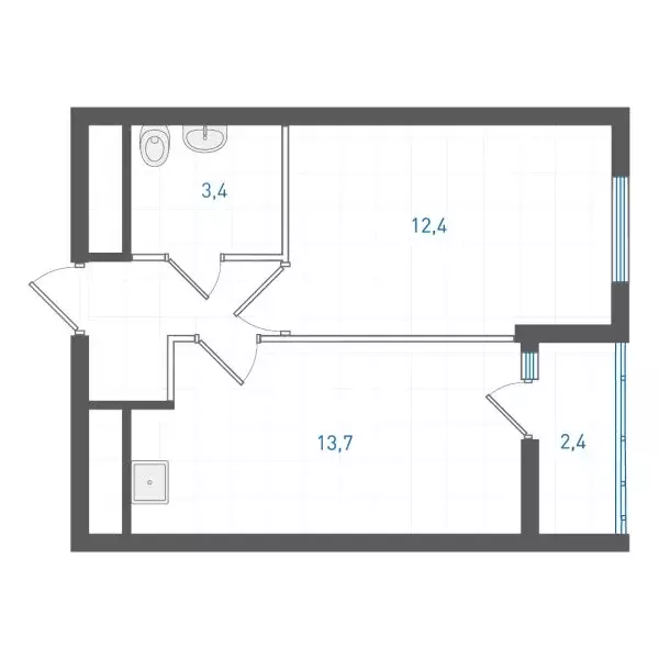 1-комнатная квартира: Екатеринбург, улица Учителей, 33 (34.4 м) - Фото 1