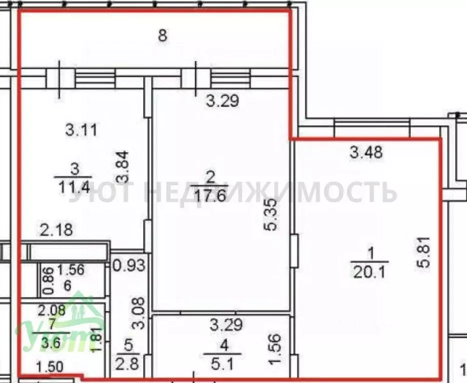 2-к кв. Московская область, Жуковский ул. Лацкова, 1 (61.9 м) - Фото 2