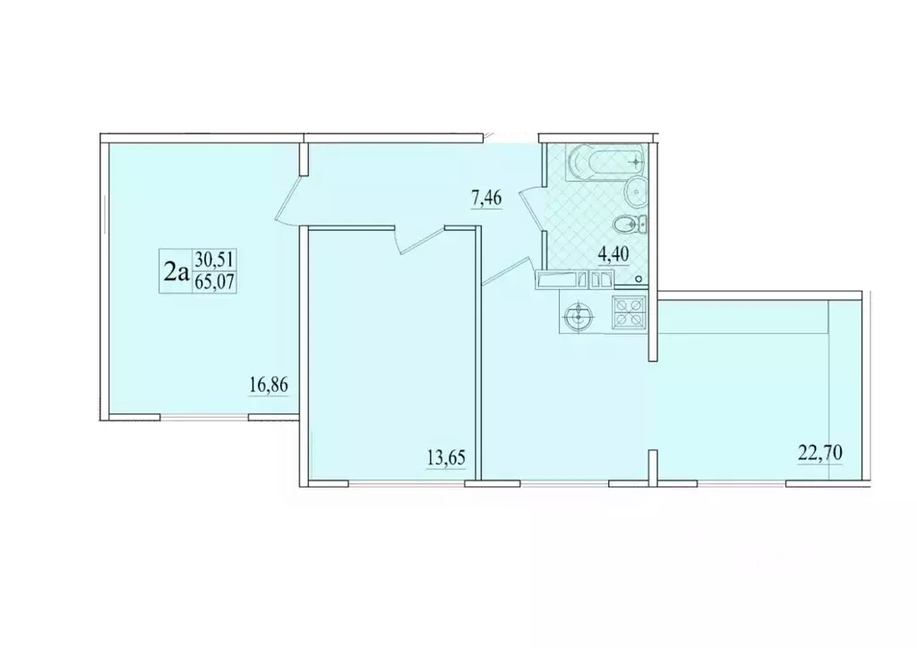 2-к кв. Крым, Симферопольский район, с. Мирное МирГрад жилой комплекс ... - Фото 1