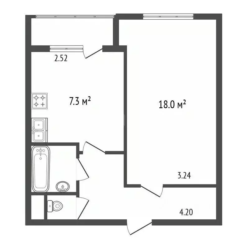 1-к кв. Санкт-Петербург ул. Хошимина, 11к3 (36.5 м) - Фото 2
