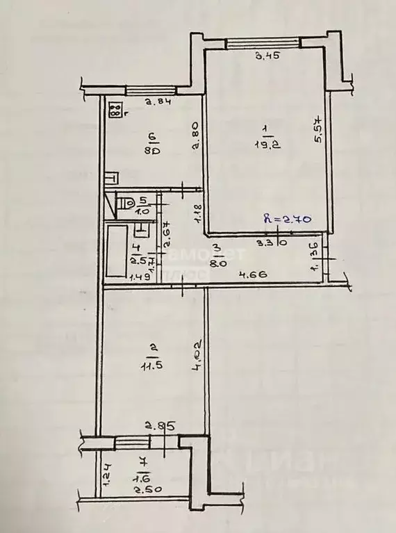 2-к кв. Воронежская область, Воронеж Советская ул., 53 (50.2 м) - Фото 2