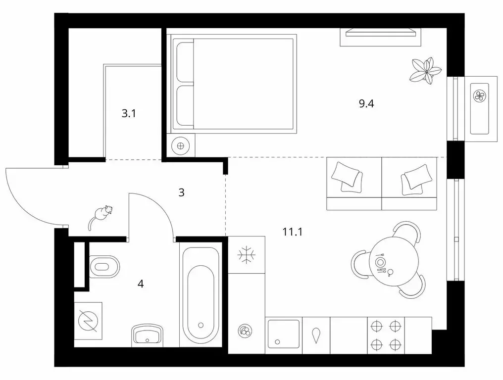 1-комнатная квартира: Зеленоград, Георгиевский проспект, 27к1 (30.6 м) - Фото 1