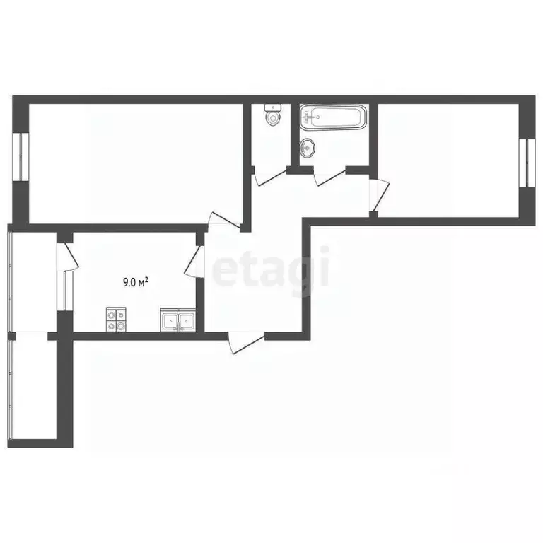 2-к кв. Московская область, Ступино городской округ, д. Алфимово ул. ... - Фото 2