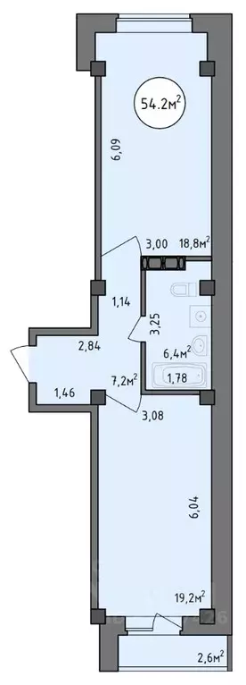 1-к кв. Хакасия, Абакан Советская ул., 123 (54.2 м) - Фото 1