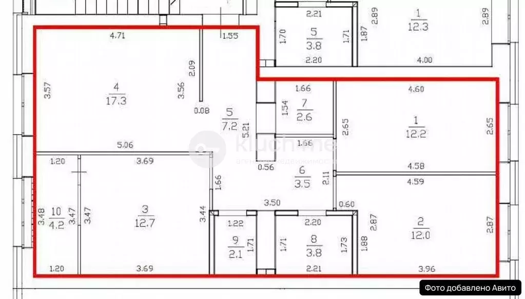 3-к кв. Татарстан, Казань ул. Умырзая, 10 (77.6 м) - Фото 2