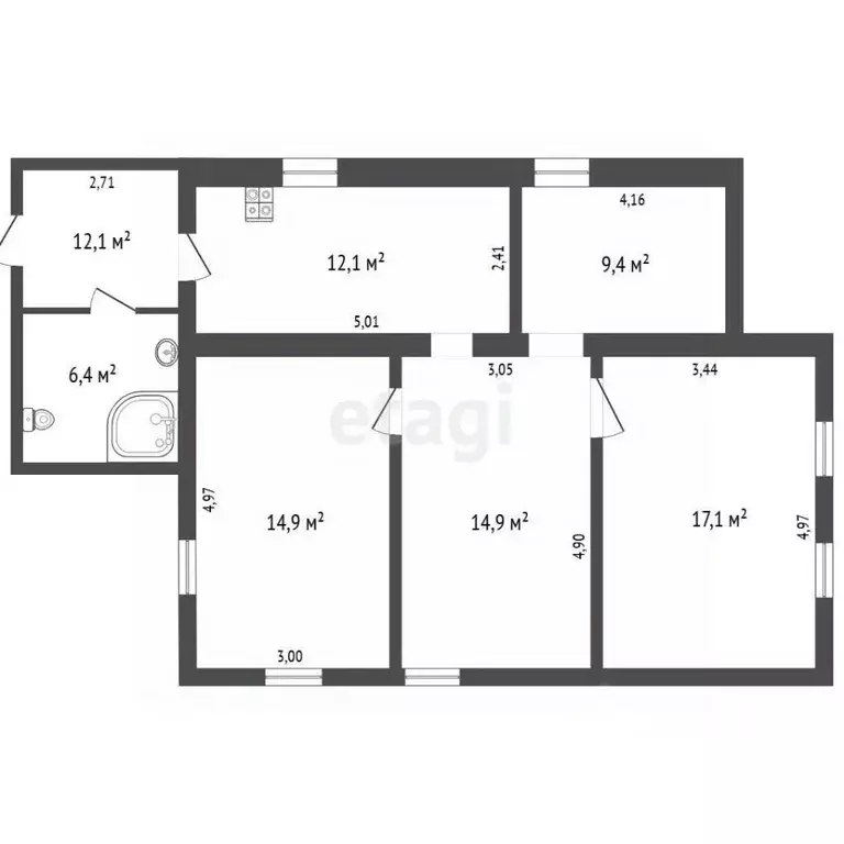 Дом в Челябинская область, Южноуральск ул. Лермонтова, 2 (81 м) - Фото 1