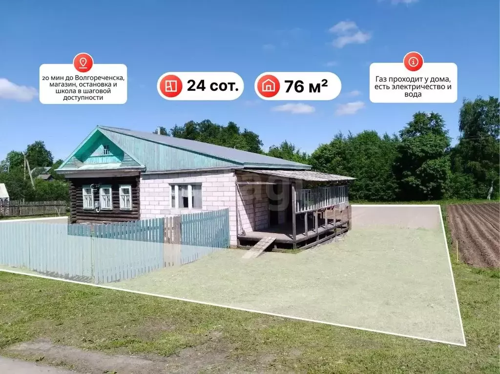 Дом в Костромская область, Красносельский район, Сидоровское с/пос, с. ... - Фото 1