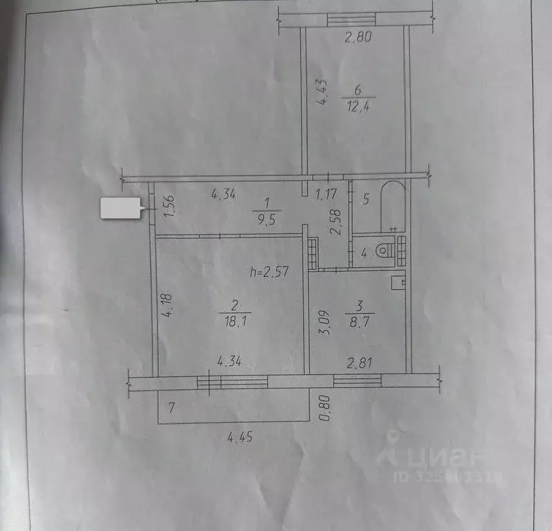 2-к кв. Кемеровская область, Калтан Комсомольская ул., 41 (53.0 м) - Фото 2