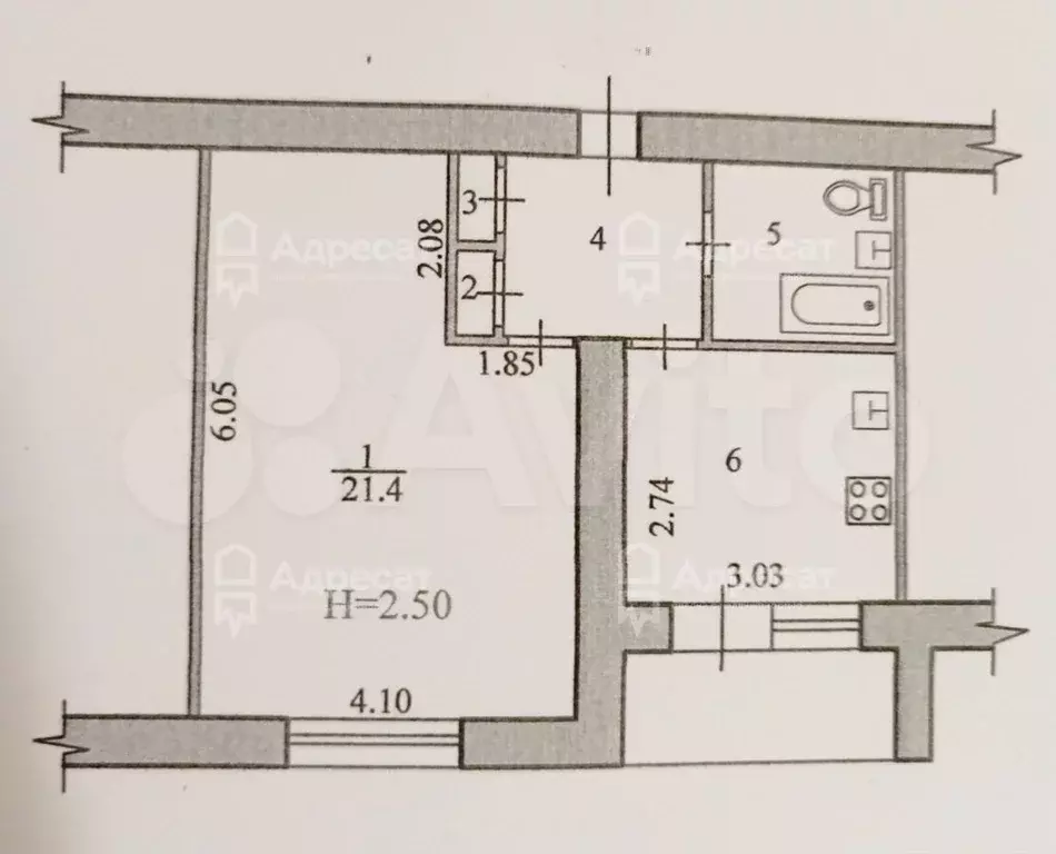 1-к. квартира, 38,7 м, 7/9 эт. - Фото 0