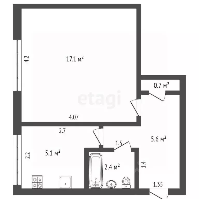 1-к кв. Мордовия, Саранск ул. Попова, 74Б (22.0 м) - Фото 0