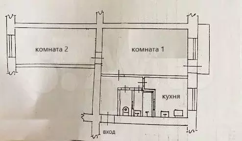 2-к. квартира, 44,5 м, 2/5 эт. - Фото 0