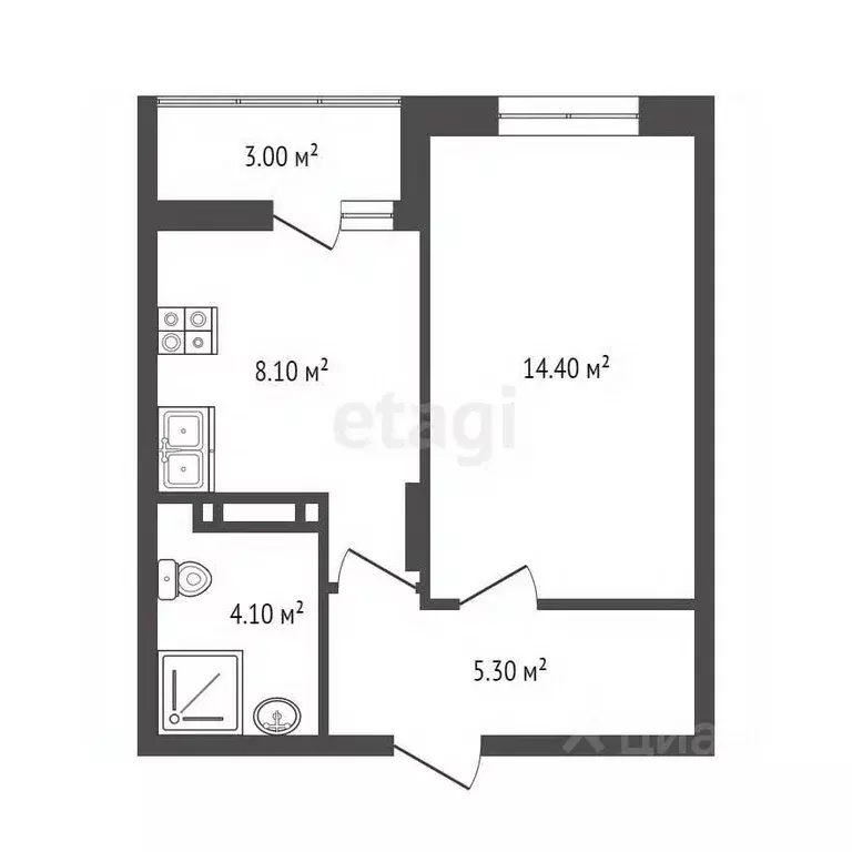 1-к кв. Ростовская область, Ростов-на-Дону Театральный просп., 64 ... - Фото 2