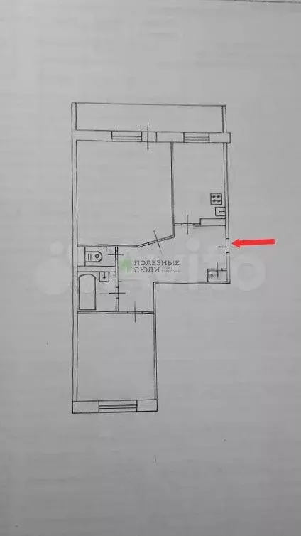 2-к. квартира, 50 м, 3/3 эт. - Фото 0