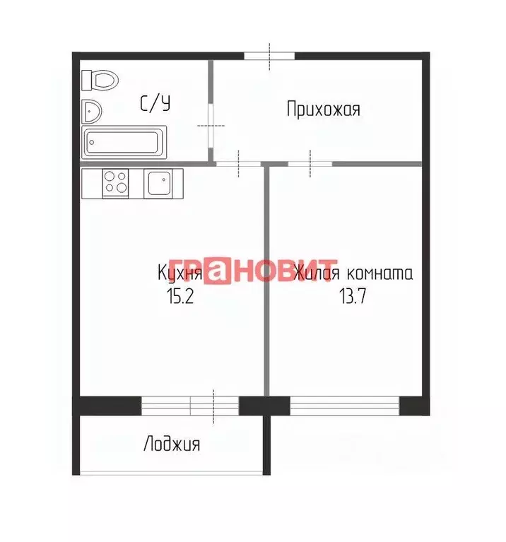 1-к кв. Новосибирская область, Новосибирск Бронная ул., 22 (37.1 м) - Фото 1