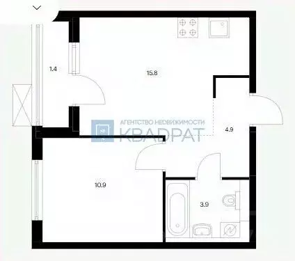1-к кв. Ярославская область, Ярославль Волга Парк жилой комплекс, 1В ... - Фото 1